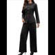 thumbnail image 3 of Conjunto de 2 Piezas de Mezclilla para Mujer, Camisa Y2k, Jeans de Pierna , Pantalones Palazzo y Conjuntos. Traje Negro y Gris L, 3 of 9