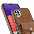 thumbnail image 6 of Nalacover Wallet Case for Samsung A22 5G, Premium Leather Case with Card Holder, 360°Rotation Ring Kickstand, RFID Blocking Protective Magnetic Back Clsoure Case for Samsung Galaxy A22 5G, Brown, 6 of 13
