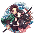 thumbnail image 1 of Qingyee Unisex Japanese Anime Cotton T-Shirt,Carton Demon Slayer Pattern Short Sleeve Tee Shirt, 1 of 4