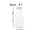 thumbnail image 2 of CUITING 5pcs Clear Beverage Bottles With Caps Reusable Mini Juice Containers Plastic Juice Bottle For Drinks Milk Tea Coffee Fridge Storage 300ml, 2 of 8