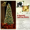 thumbnail image 3 of Resenkos Large Pre-Lit Artificial Christmas Tree with PVC and Pine Needles - Green, 3 of 8