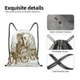 thumbnail image 4 of Gaeub Western Scenery With Old Wagon Drawstring Backpack Bag Sport Gym Sackpack Heavy Duty String Backpack for Men Women-Medium, 4 of 6
