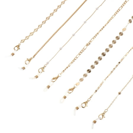 

NUOLUX 7pcs Face Mask Chain Holder Glasses Chain Lanyard Necklace Eyeglass Chains Set