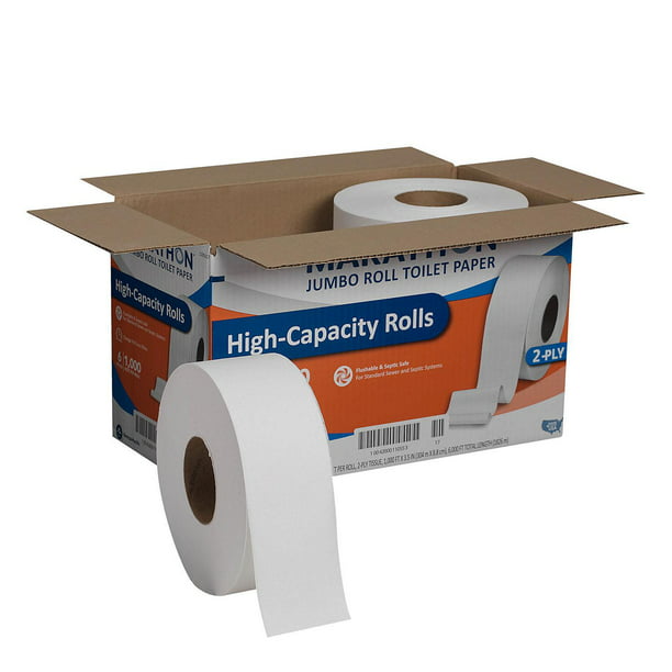 Marathon® Jumbo Roll 2Ply Toilet Paper, 1,000 Feet, 6 Rolls