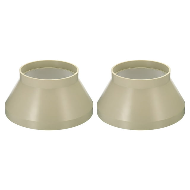 Unique Bargains 10' to 6' Duct Reducer Connector Ventilation Tube Increaser Adapter Beige 2 Pack