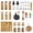 17PCS, Mini, variant on SINKOO 17PCS Mini Potion Bottles Halloween Decoration Indoor, Various Sizes Glass Potion Bottles with Corks and Labels, Halloween Tiered Tray Decorative Bottles