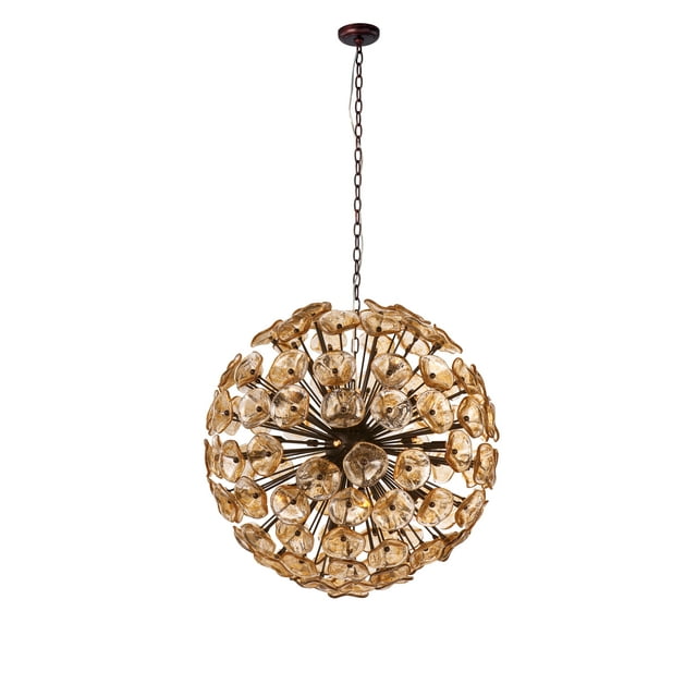 E22096-26-ET2 Lighting-Fiori-28 Light Pendant in Leaf style-31.5 Inches wide by 70.9 inches high