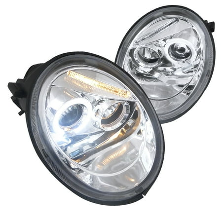 Spec D Tuning 1998 2005 Volkswagen Beetle Halo Projector Headlights Spec D Tuning 1998 2005 Volkswagen Beetle Halo Projector Headlights Lamps 1999 2000 2001 2002 2003 2004 Left Right