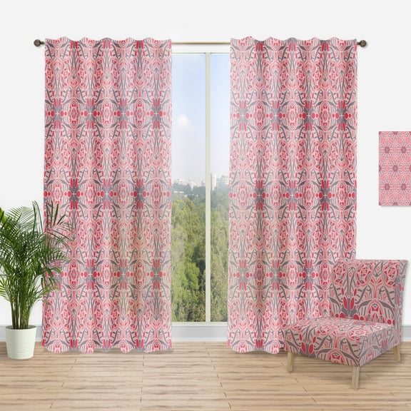 Designart 'Spheres Pink V' Bohemian & Eclectic Curtain Panel
