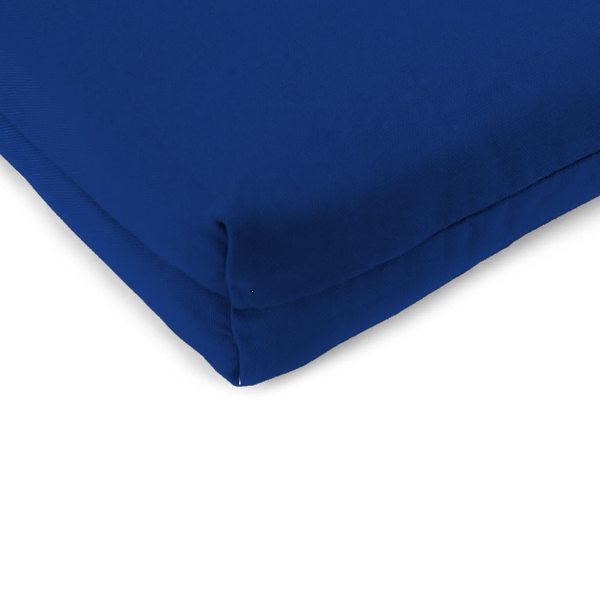 Jordan Manufacturing 17" x 19" Canvas Cobalt Blue Solid Rectangular Outdoor Chair Pad Seat Cushion with Ties (2 Pack)