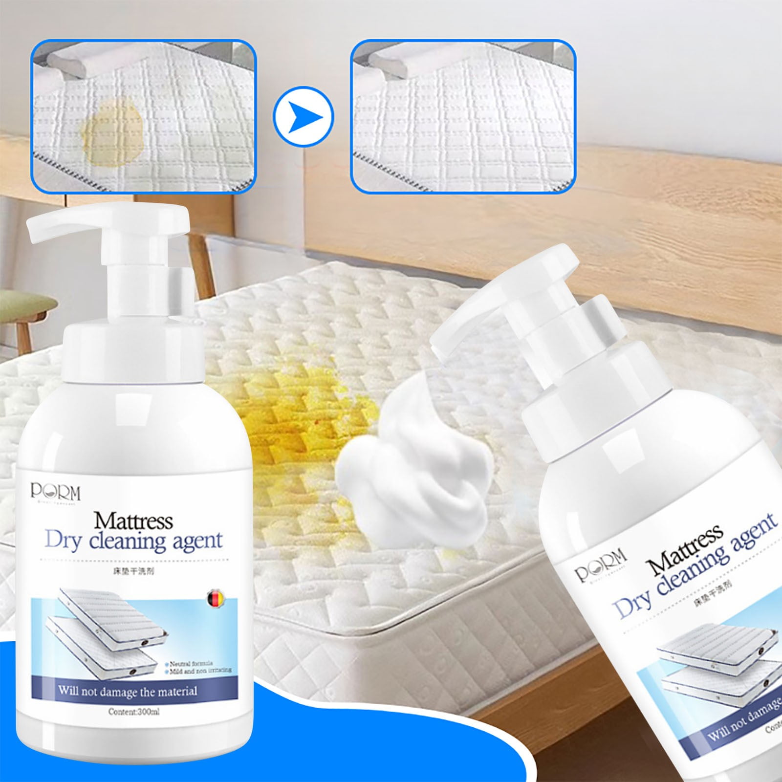 Powerful Mattress Sofa Cleaner 300ml Stain Remover for Urine