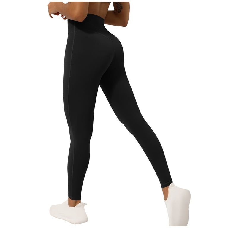 Zpanxa Second Skin Yoga Pants High Waisted Nude Sensation Workout Leggings for Women Solid Color Tummy Control Fitness Tight Squat Proof with Hidden