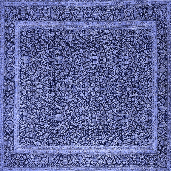 Ahgly Company Indoor Square Persian Blue Traditional Area Rugs, 6' Square