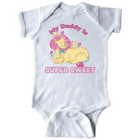 

Inktastic My Daddy Is Super Sweet Cotton Candy Lions Gift Baby Boy or Baby Girl Bodysuit