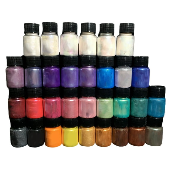 Mica Powder-32 Color Pigment Supply Pearls for Makeup/lip Gloss Coloring/soap Making/epoxy Dye/colorant Diy Craft