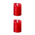 thumbnail image 1 of Bewildely Lámpara de de decoración LED sin llama de luz de té de plástico eléctrico con luz de vela, superficie lisa, rojo Type2 NO2, 1 of 6