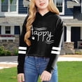 thumbnail image 4 of FAOWME Child Girls Long Sleeve Letters Solid Color Crop Sweatshirt Hoodie Pullover Tops For Kids Black 4-5 Years, 4 of 4