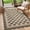 Grayish brown, variant on GlowSol 8x10 Washable Area Rug, Jute Checkered Non Slip Kitchen Rug, Low Pile Easy Clean Hallway Carpet for Entryway Laundry Room, Blue