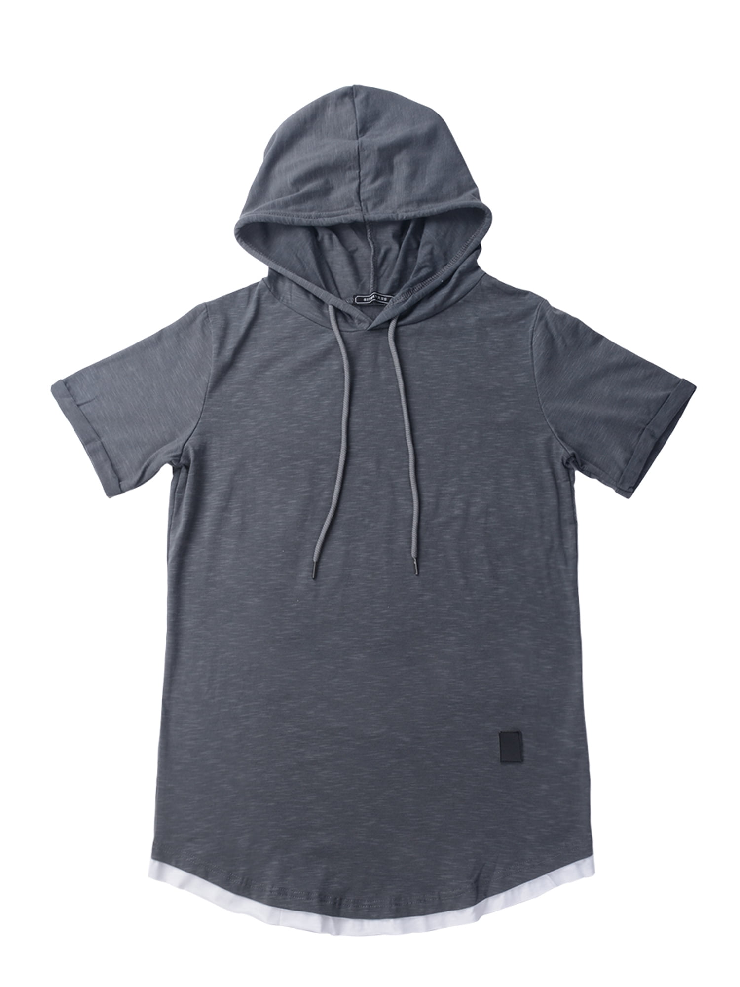 Bebiullo Men s Short Sleeve Hooded Hoodies Fit Slim T Shirt Tops Male Summer Walmart