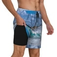 thumbnail image 3 of Gaeub Lighthouse in Havana Mens Swim Trunks Stretch Beach Shorts Quick Dry for Men Swim Shorts Swimwear with Pockets- XX-Large, 3 of 9
