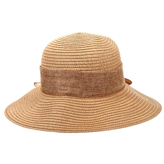 HOMEMAXS  Umbrella Straw Hat Women's Summer Vacation Ladies