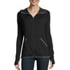 O4873 Hanes Women's Performance Fleece Zip Up Hoodie COLOR Black Heather SIZE LARGE