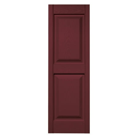 Builders Edge 14.75 W in. Raised Panel Vinyl Shutters