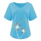 thumbnail image 4 of Elegante mujer con cuello en V estampado camiseta blusa Tops sudadera OAVQHLG3B Store  lin121212, 4 of 4