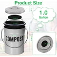 thumbnail image 2 of Compost Bin Kitchen Counter, Indoor Compost Bin, Includes Inner Bucket with Sealed Ring Compost Pail, Countertop Compost Bin with Lid, Compost Bucket Compost Container, 1.0 Gallon, 2 of 7