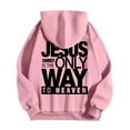 thumbnail image 3 of Christian Hoodies for Men 2025 Jesus Christ Is The Only Way To Heaven Hoodie Hooded Sweatshirt with Pockets Pullover, 3 of 6