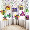Mardi Gras Party Hanging Swirls Party Ceiling Decorations Mardi Gras Decorations for Party Mardi Gras Theme Celebration Baby Shower Birthday Party Supplies Event Supplies 30ct