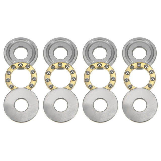 Unique Bargains F8-22M Roulements à Billes Miniatures 8x22x7 mm en Acier Chromé avec Rondelles, Lot de 4