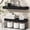 B. Black, variant on White Bathroom Shelves Over Toilet Wall Mounted Floating Farmhouse Shelf with Toilet Paper Storage Small 16 Inch Set of 2