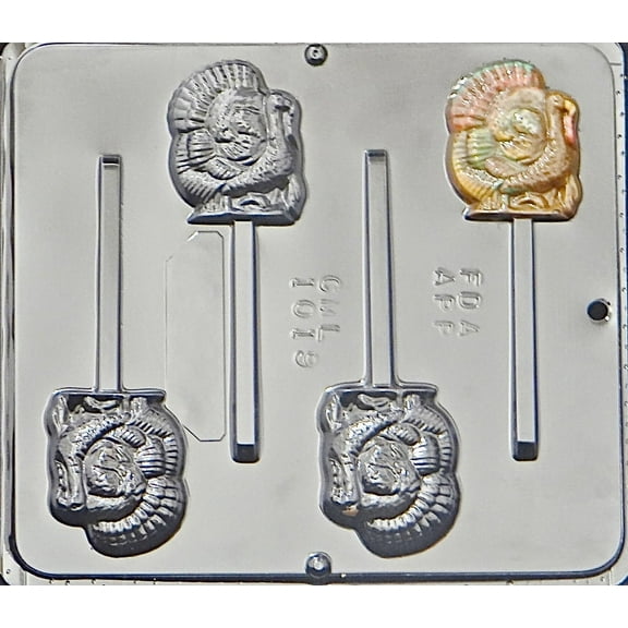 1019 Turkey Lollipop Chocolate Candy Mold