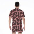 thumbnail image 2 of Red Brown Cow Short Sleeve Men'S Rompers, Cow Cattle Casual Summer Jumpsuits Outfit, 2 of 4