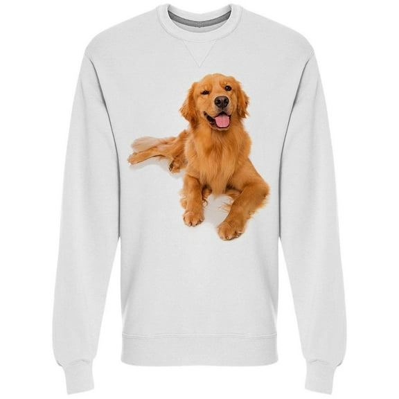 Smiling Golden Retriever Sweatshirt Men -Image by Shutterstock, Male Small
