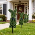 thumbnail image 2 of Easter Decorations Outdoor, Artificial Easter Bunny Topiary Trees with Ground Spike, 70cm/28inch UV-Resistant Easter Home Decor for Porch, Outdoor & Indoor Spring Rabbit Artificial Topiary Tree, 2 of 5