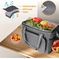thumbnail image 3 of 15L Lunch Cooler Bag, Soft Insulated Cooler Bag for Women Men Children, Lunch Bag for Office, School, Picnic, Gray, 3 of 5