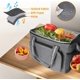 thumbnail image 3 of 15L Lunch Cooler Bag, Soft Insulated Cooler Bag for Women Men Children, Lunch Bag for Office, School, Picnic, Gray, 3 of 5