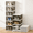 Gray, variant on Jiarui Shoe Storage Box 9-Tier Foldable Organizer Boxes, Shoe Storage Bins, No Assembly Stackable