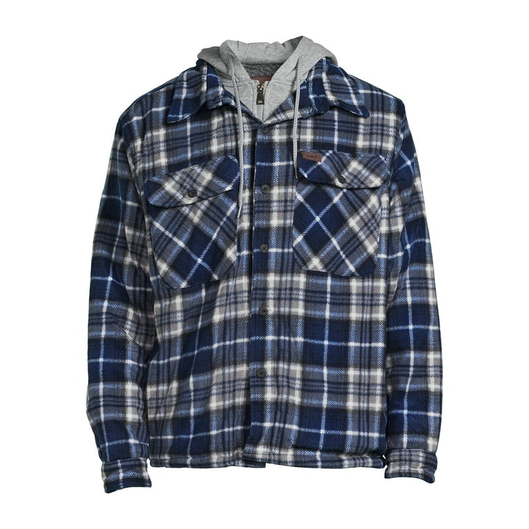 Flannel hooded jacket boscov's sale