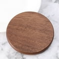 thumbnail image 6 of KALLORY 2Pcs Walnut Color Coaster for Backyard BBQ and Heat Insulation, 6 of 8