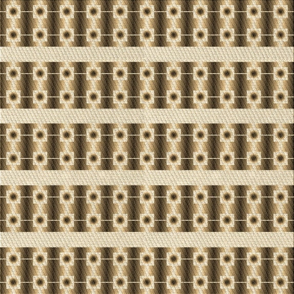 Ahgly Company Indoor Square Patterned Red Dirt Brown Area Rugs, 4' Square