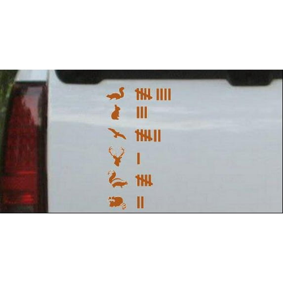 Keeping Count Roadkill Animals Car or Truck Window Decal Sticker