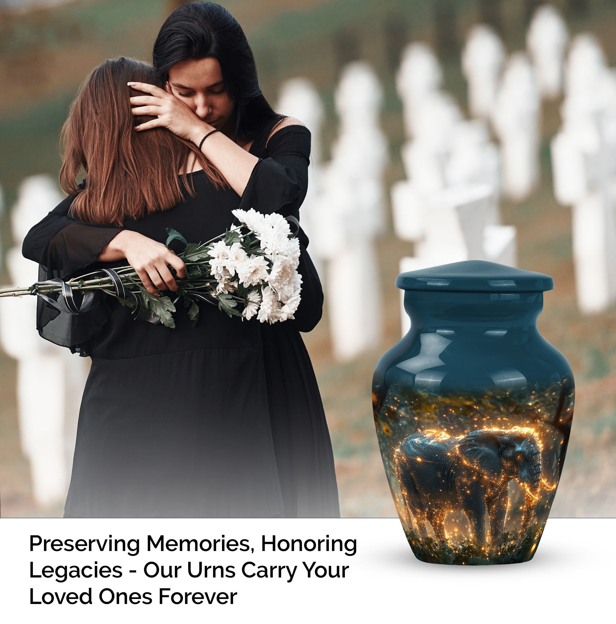 Enchanted Forest Behemoth Black Urn - Memorial Keepsakes For Ashes - Cremation Urns For Adult Ashes Men - Human Cremation Urns (Size -3inch,1Pcs)