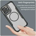 thumbnail image 3 of for iPhone 13 Pro Back Case, Luxury Carbon Fiber Clear Back Silicone Bumper Frame Ultra Slim Drop Protection Shockproof Lightweight Phone Case Cover for iPhone 13 Pro, Black, 3 of 9