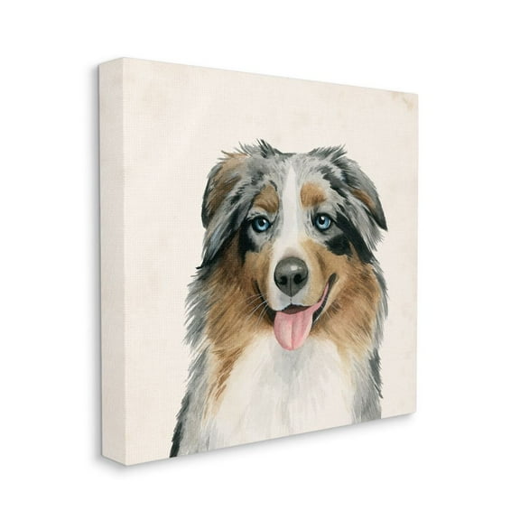 Stupell Industries Soft Charming Australian Shepard Dog Portrait Designed by Grace Popp