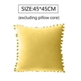 thumbnail image 4 of Paquete de 2 fundas de almohada de chenilla suave con pompones de 18.0 x 18.0 in, 4 of 5
