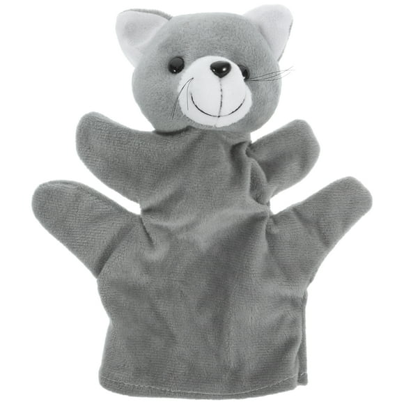 KAKOWELY Storytelling Plush Puppet Interactive Animal Hand Puppet Cartoon Plush Cat Hand Puppet,8.66"X8.27"X3.15"