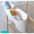 thumbnail image 5 of 4Pcs Hanging Cup Holder,Rolling Cart Accessories,Plant Containers,Hanging Flower Pots,Space Saver,Storage Bucket,Pencil Holder,Make Up Pencil Holder Office,Kitchen Wall Organizer Decor (White), 5 of 11
